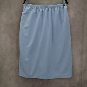 Blue Pull On Preppy Chic Vintage Secretary Business Casual Work Skirt Plus 18‎